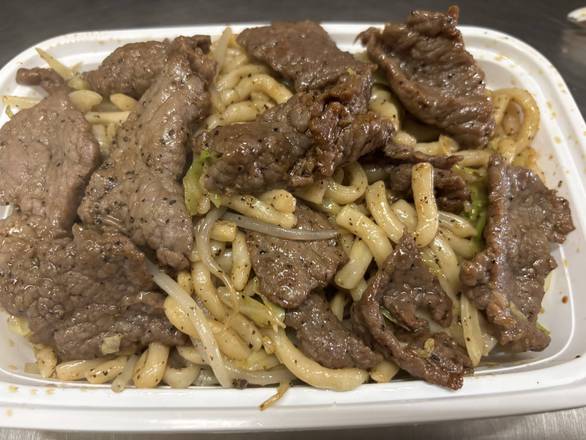 Black Pepper Beef shanghai noodle 黑椒牛粗面